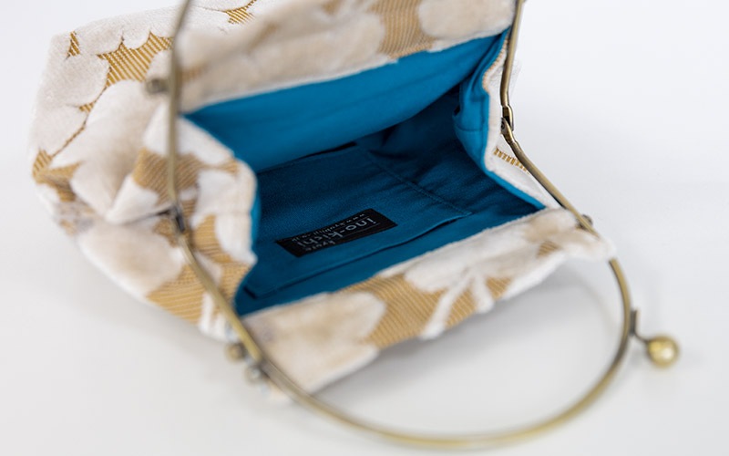 2wayがま口バッグ ベンリーがま口「モケットマーガレット」　