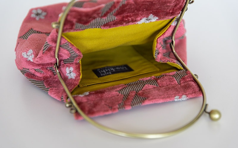 2wayがま口バッグ ベンリーがま口「モケットマーガレット」　