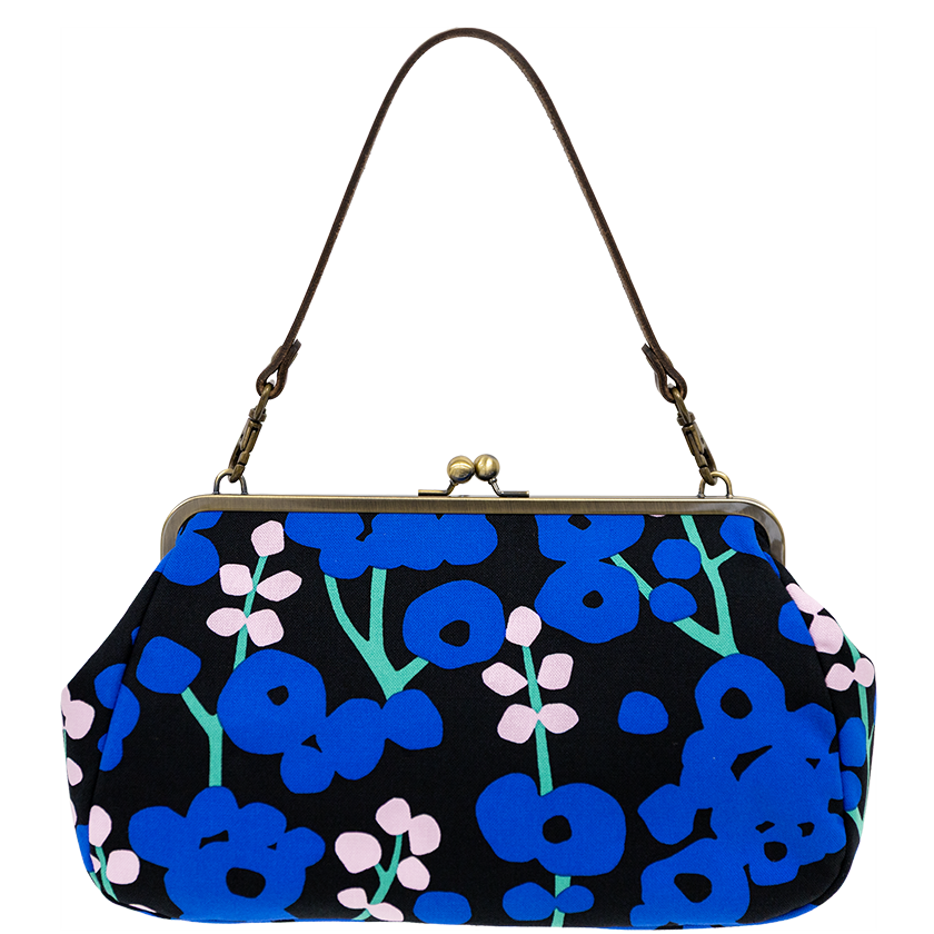 横長がま口バッグ はなさかり｜亥之吉 by 京美染色株式会社