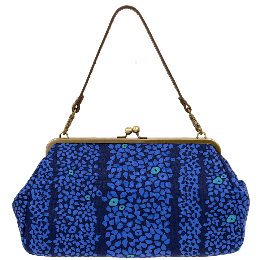 横長がま口バッグ はなさかり｜亥之吉 by 京美染色株式会社