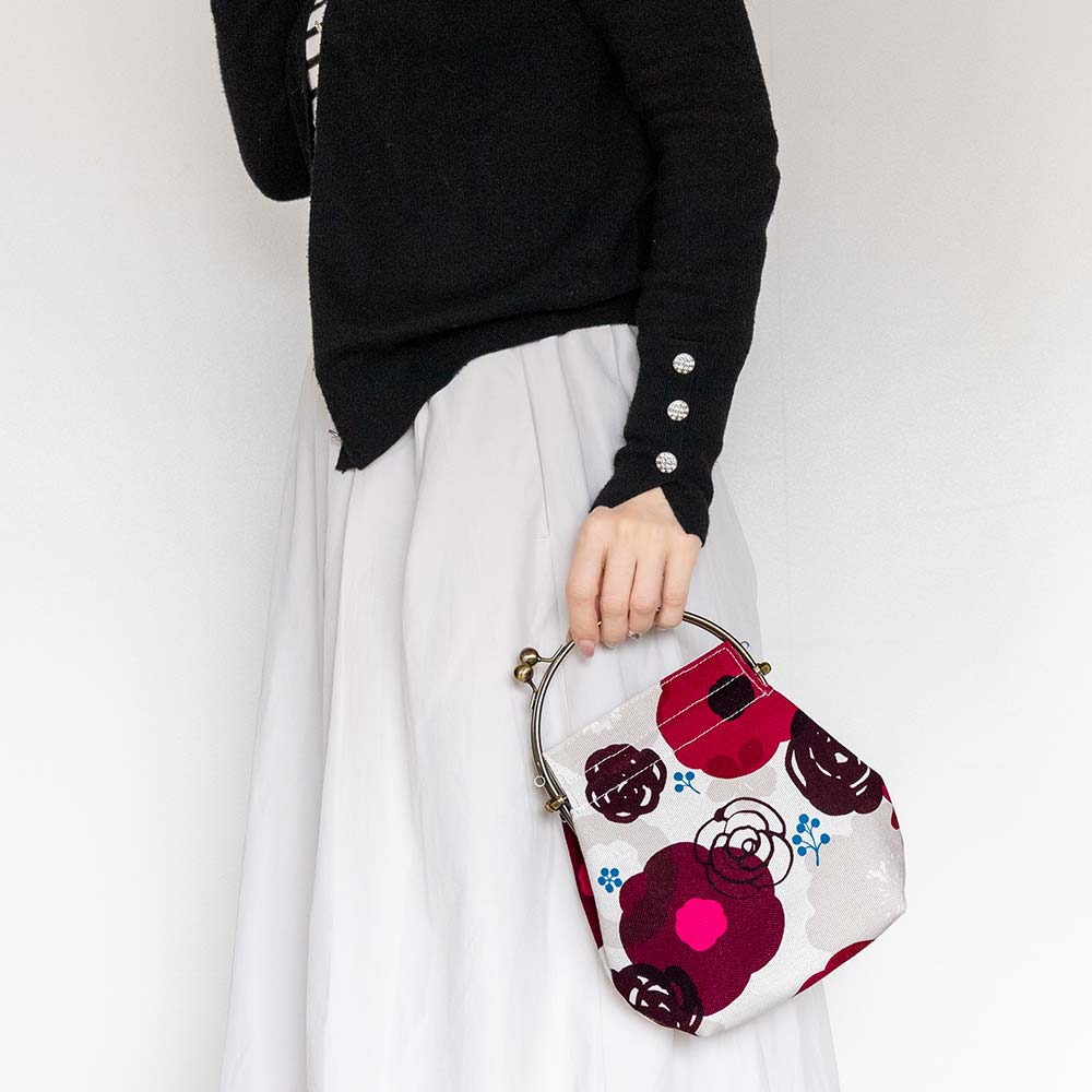 2wayがま口バッグ ベンリーがま口「はなかさね」