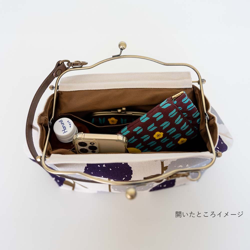 横長ベンリーがま口「はなかさね」