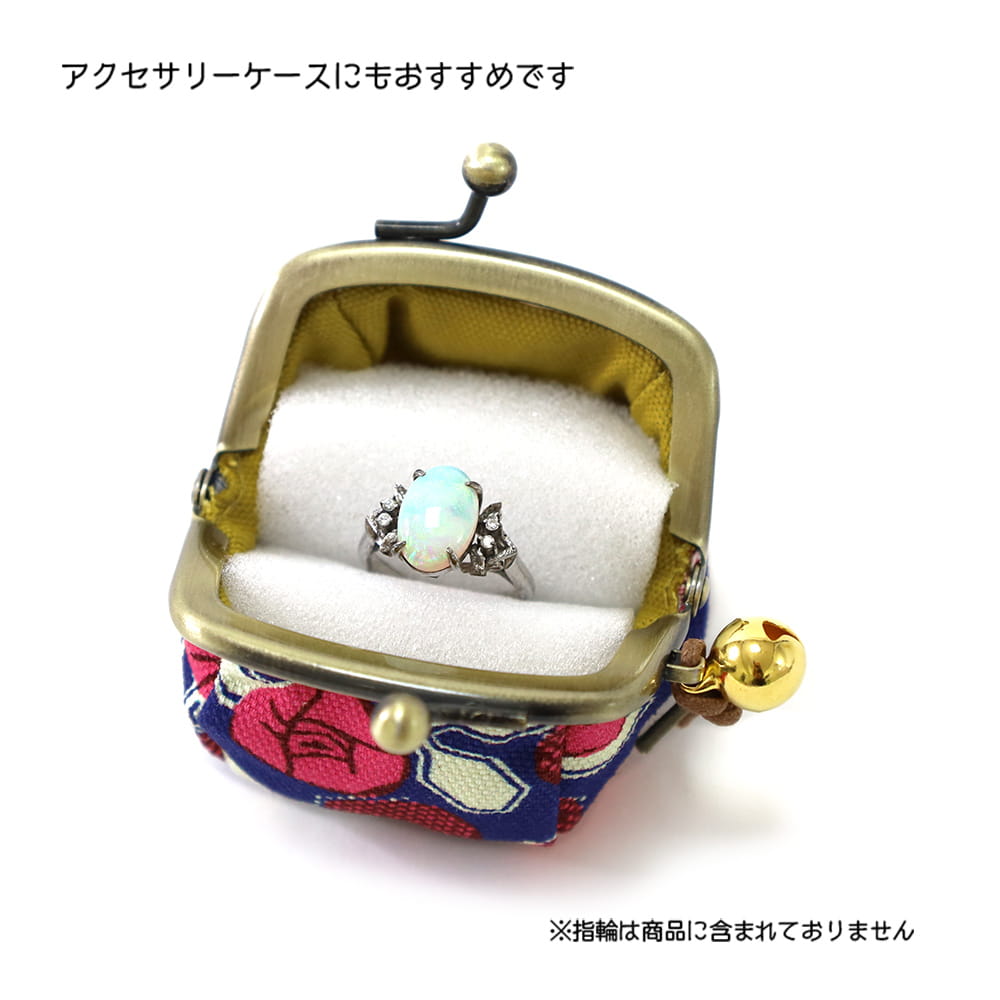 1.7寸ころりんがま口鈴付 れとろばら