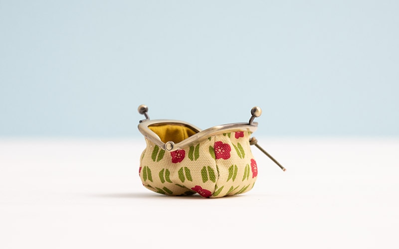 1.7寸ころりんがま口鈴付 矢絣梅