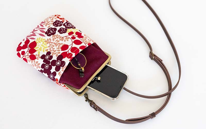 4寸縦型ポシェットがま口「かだん」