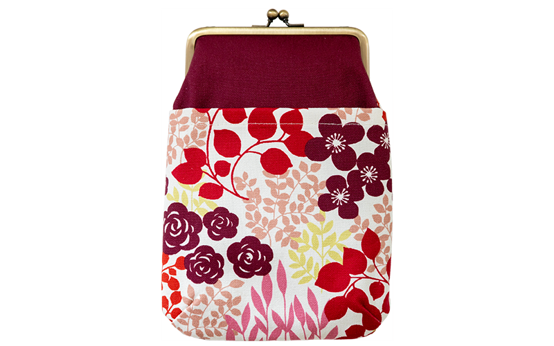 4寸縦型ポシェットがま口「かだん」