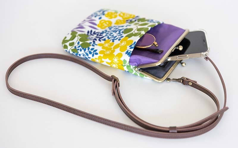 4寸縦型ポシェットがま口「かだん」