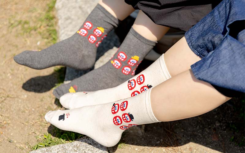 亥之吉くつした 靴下 「 だるまさんがころんだ 」