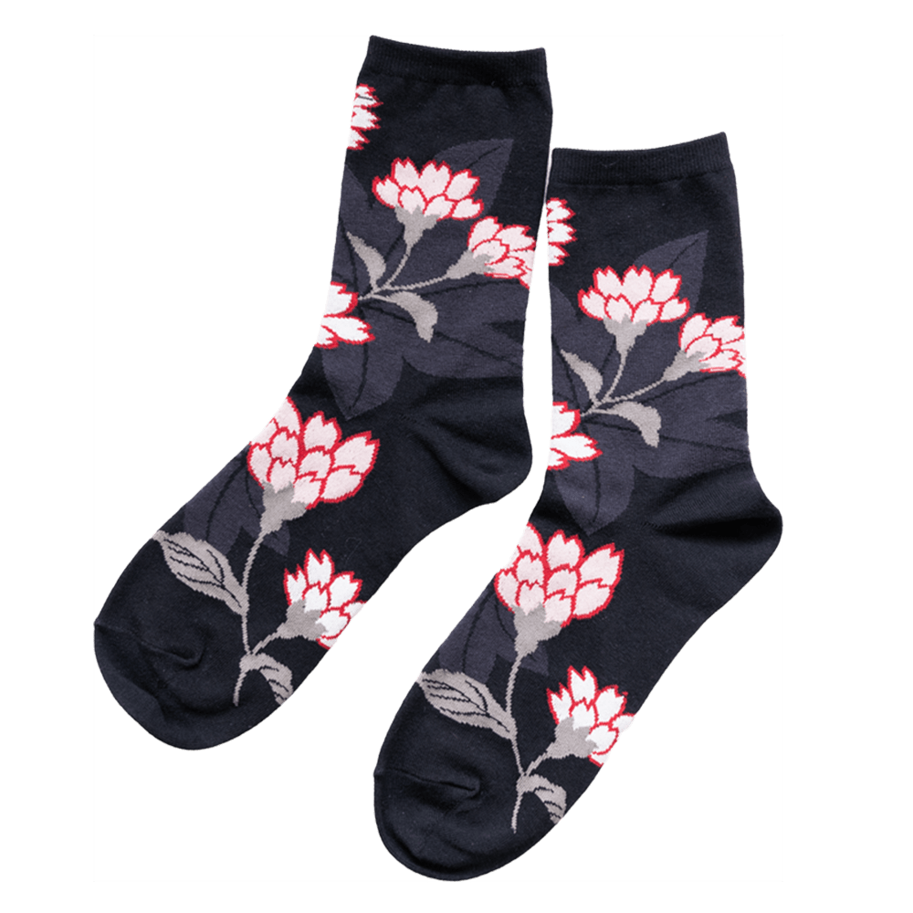 亥之吉くつした 靴下 「 マーガレット・はなふさ・まんじゅうきく・はなさかり 」