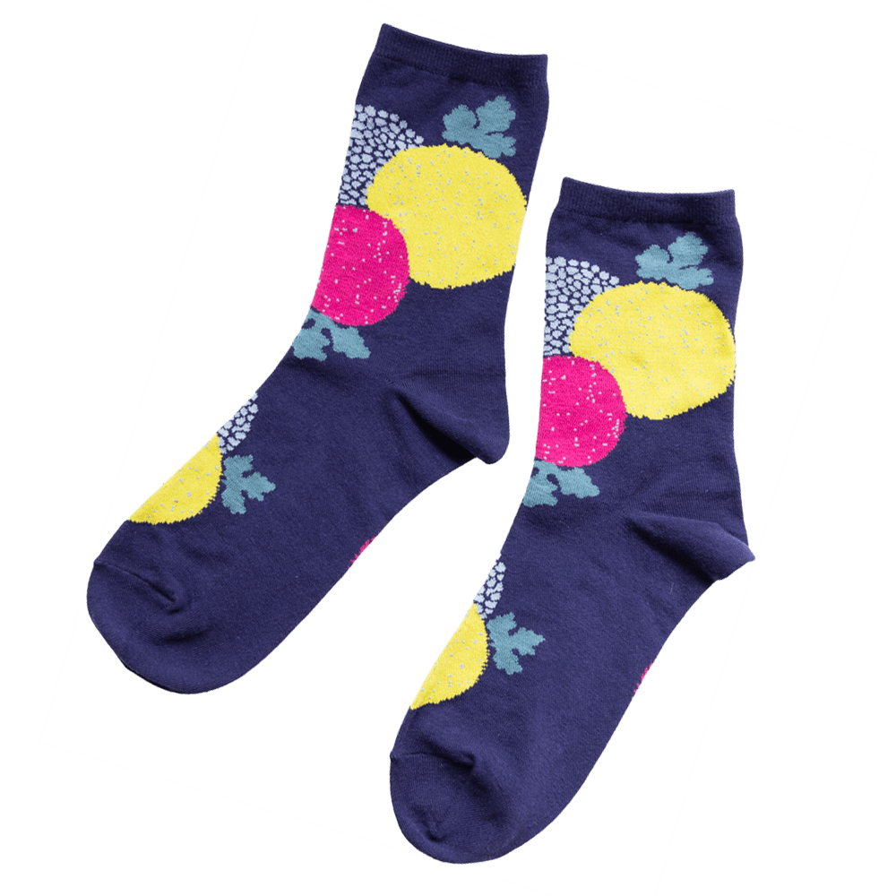 亥之吉くつした 靴下 「 マーガレット・はなふさ・まんじゅうきく・はなさかり 」