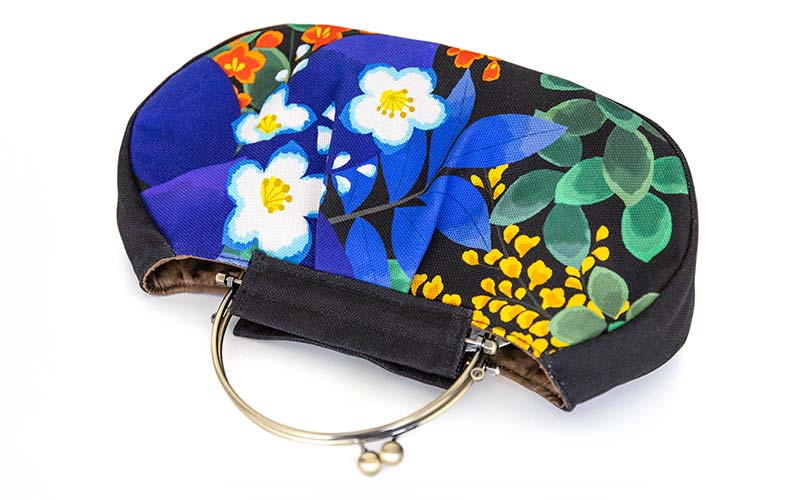 ギャザーベンリーがま口「かぜこばな」2wayがま口バッグ