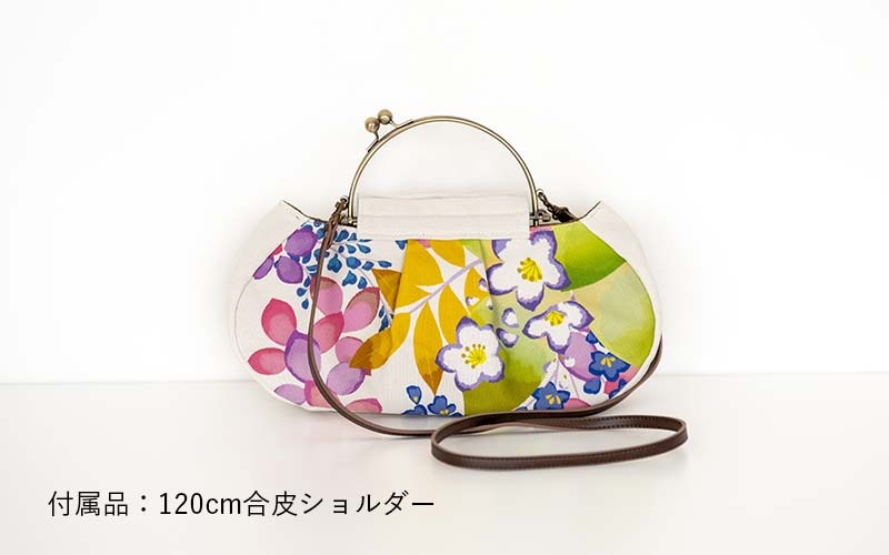 ギャザーベンリーがま口「かぜこばな」2wayがま口バッグ