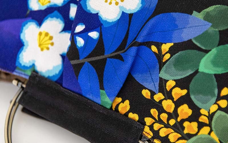 ギャザーベンリーがま口「かぜこばな」2wayがま口バッグ