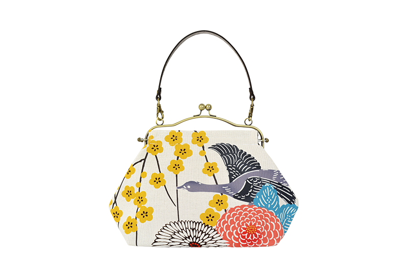 横長ベンリーがま口「まんかいうめ」