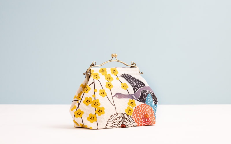 横長ベンリーがま口「まんかいうめ」