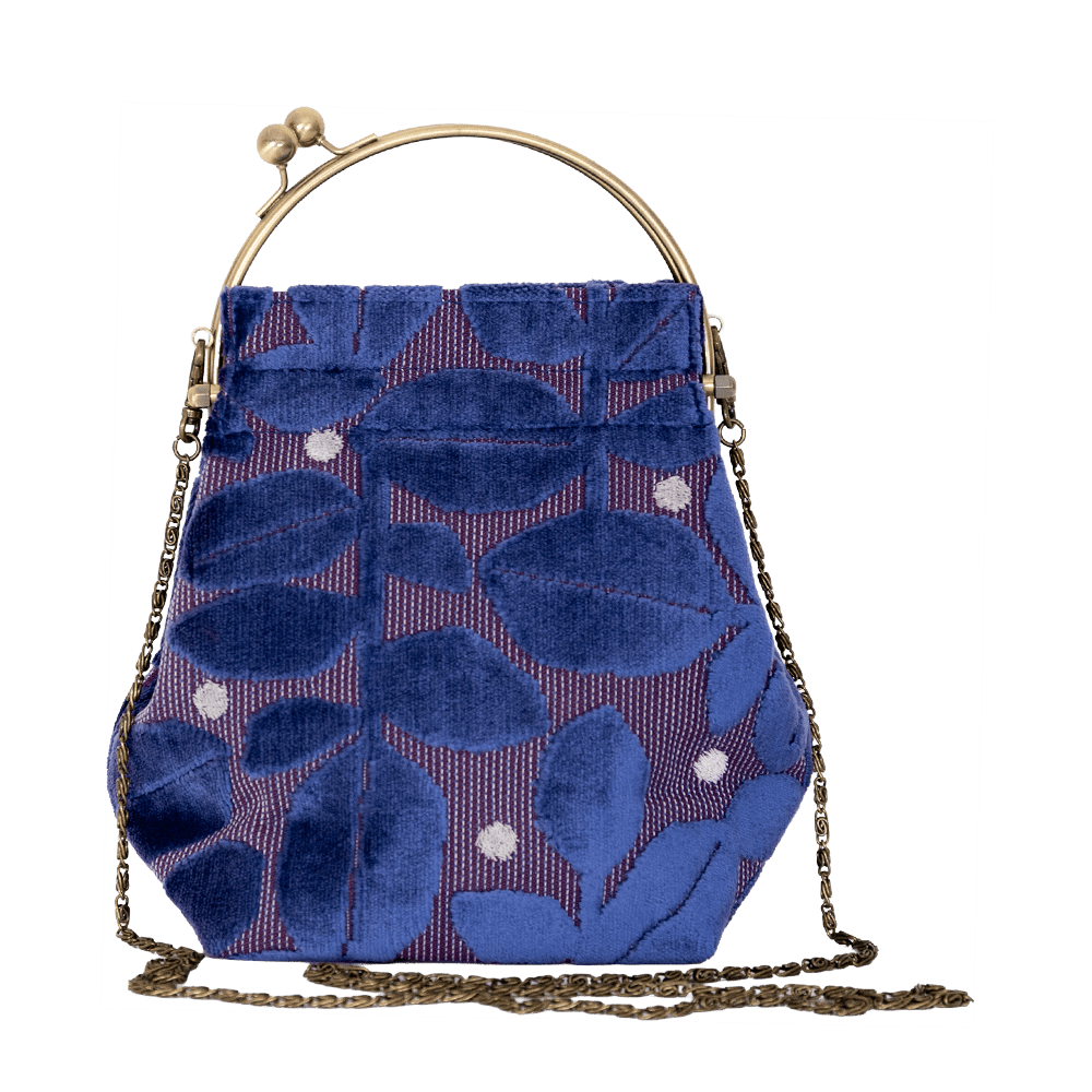 2wayがま口バッグ ベンリーがま口「モケットはっぱドット」　