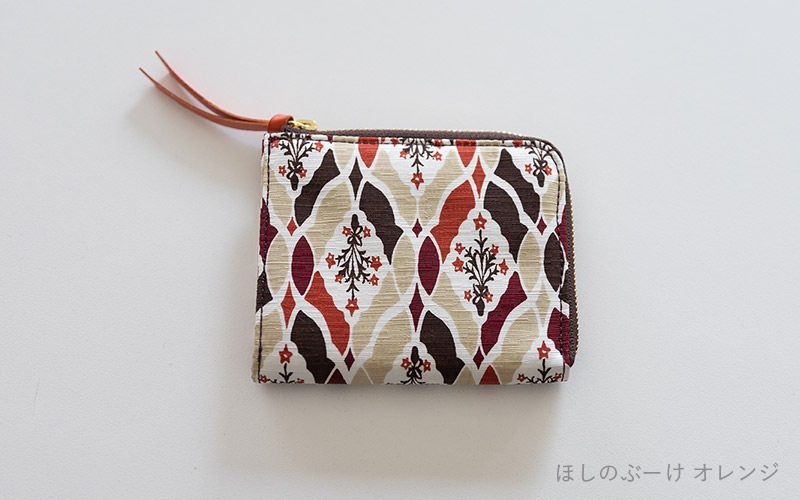 手捺染 シルクミニ財布 [ほしのぶーけ]