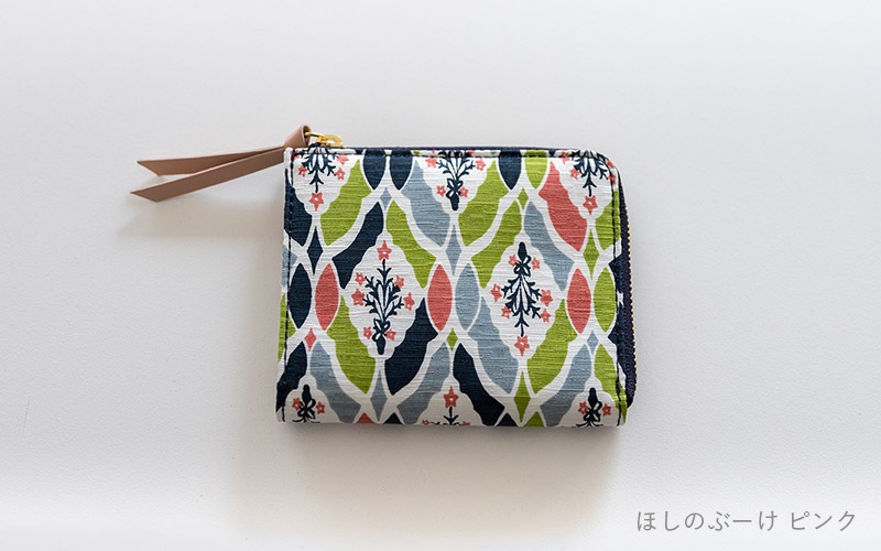 手捺染 シルクミニ財布 [ほしのぶーけ]