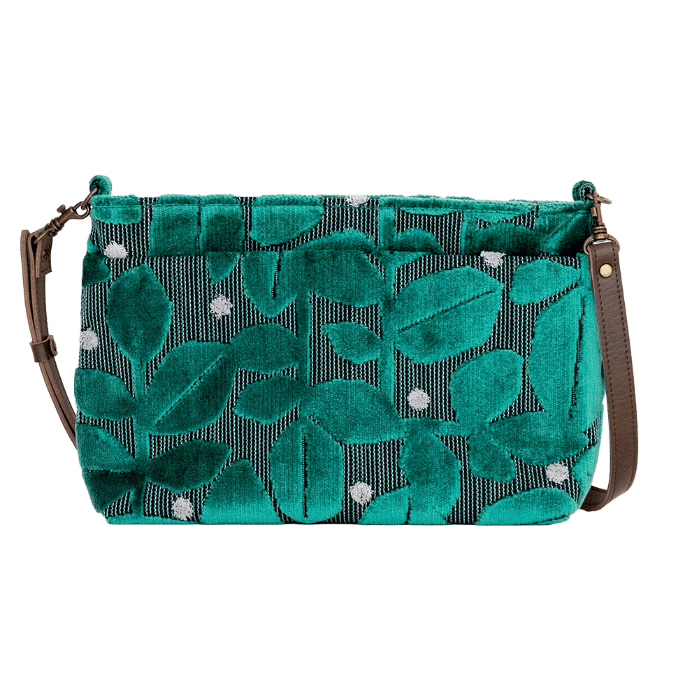 亥之吉 ファスナーポシェット「モケットはっぱドット」　