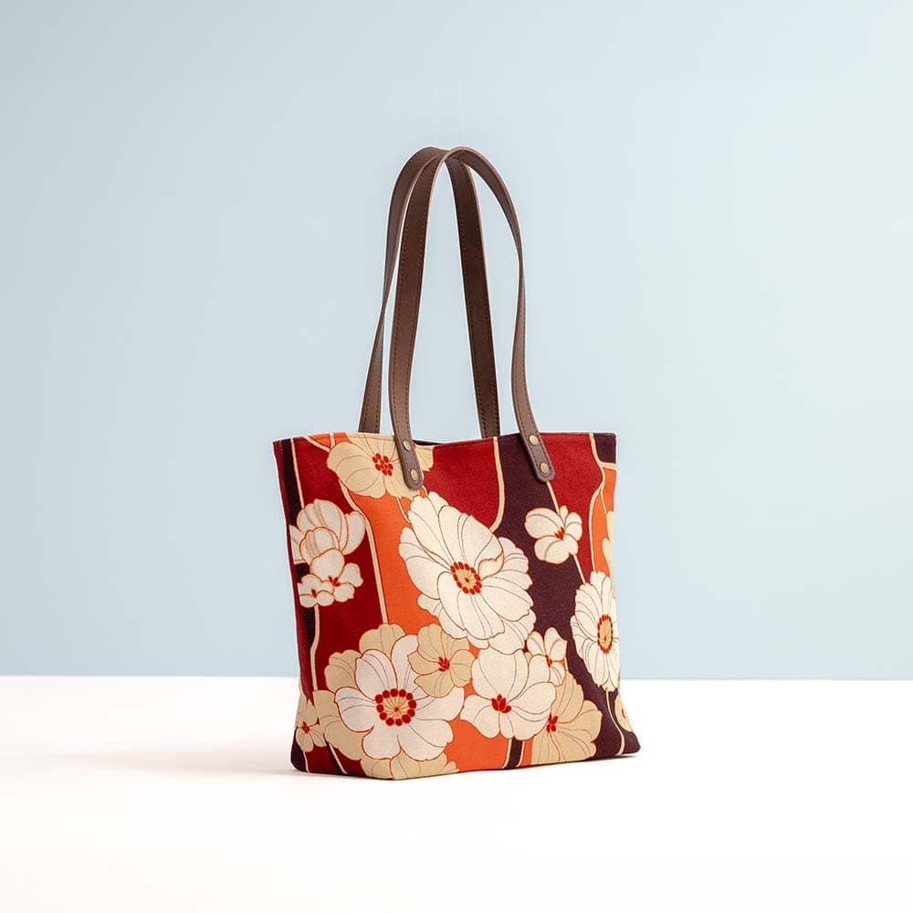 中トートバッグ「あねもね」｜亥之吉 by 京美染色株式会社