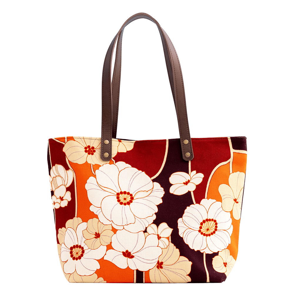 アキアカネお花とふりふり大きめなトートバッグ アキアカネお花とふりふり大きめなトートバッグ アキアカネお花と