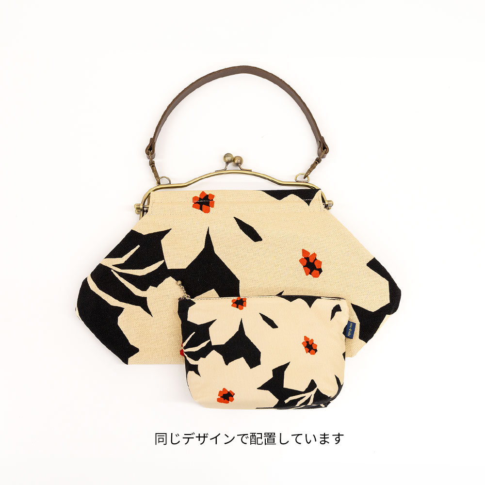 ファスナーポーチ「マーガレット くろ」