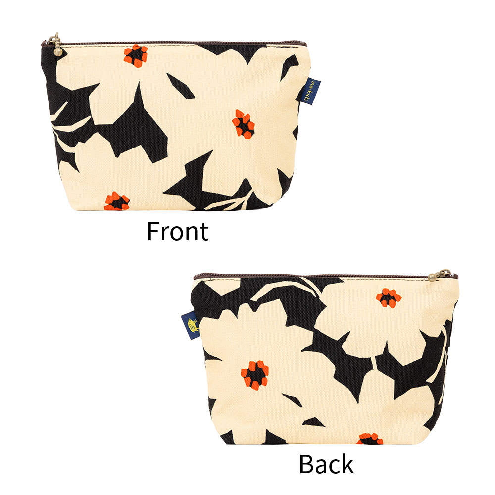 ファスナーポーチ「マーガレット くろ」