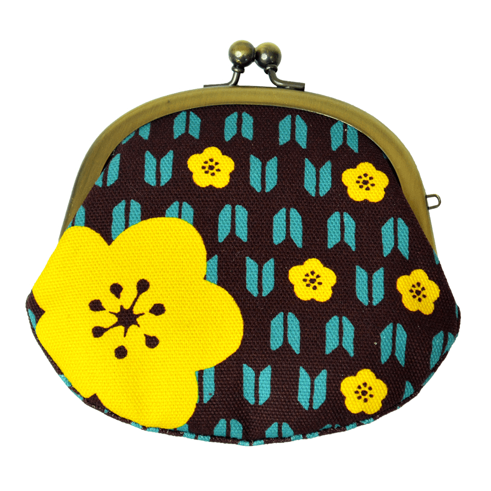 3.3寸丸がま口「矢絣梅」