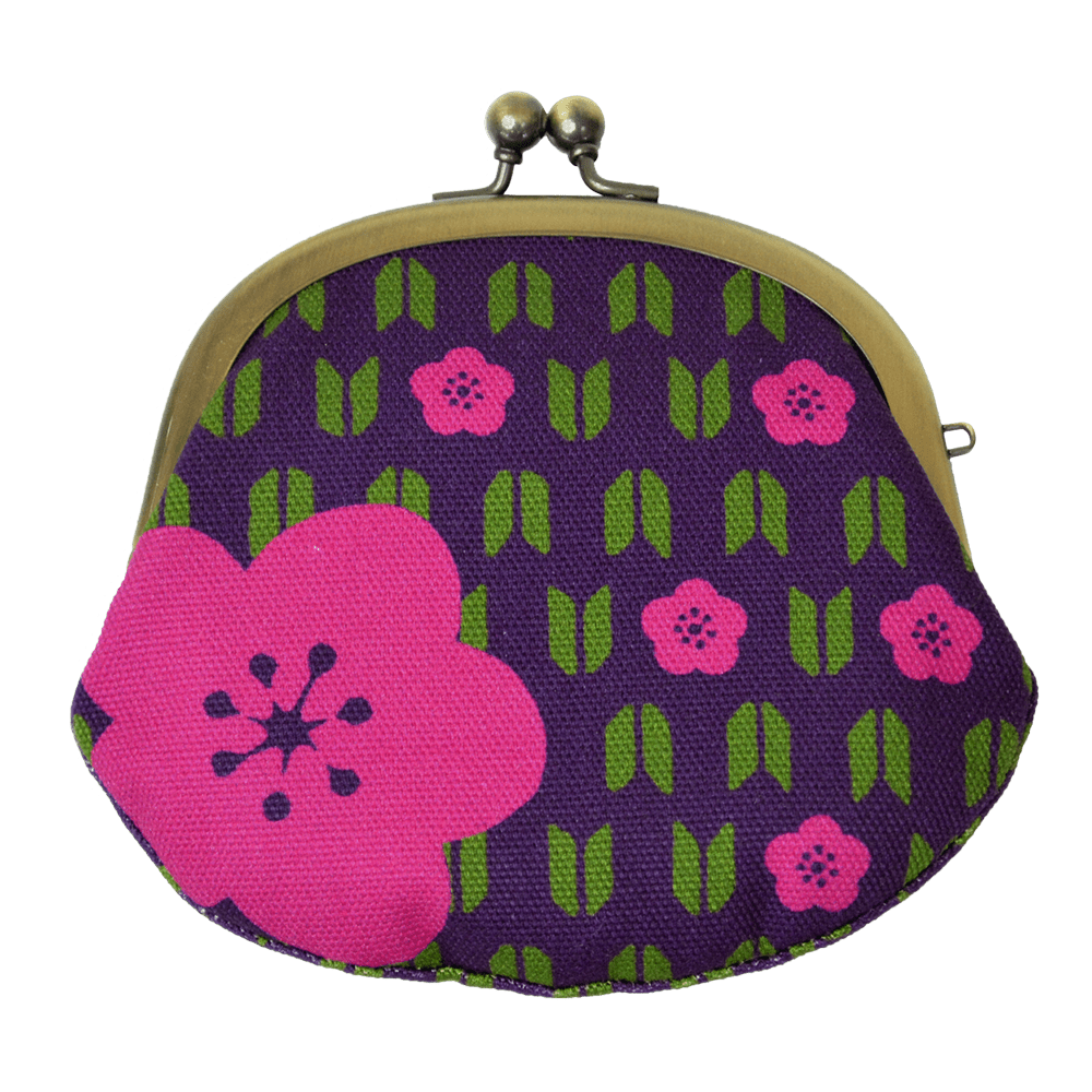 3.3寸丸がま口「矢絣梅」