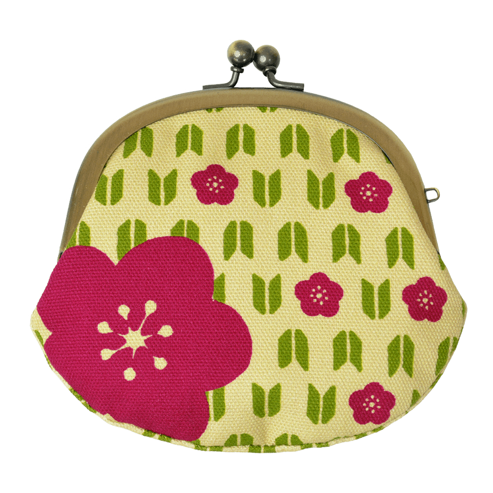 3.3寸丸がま口「矢絣梅」