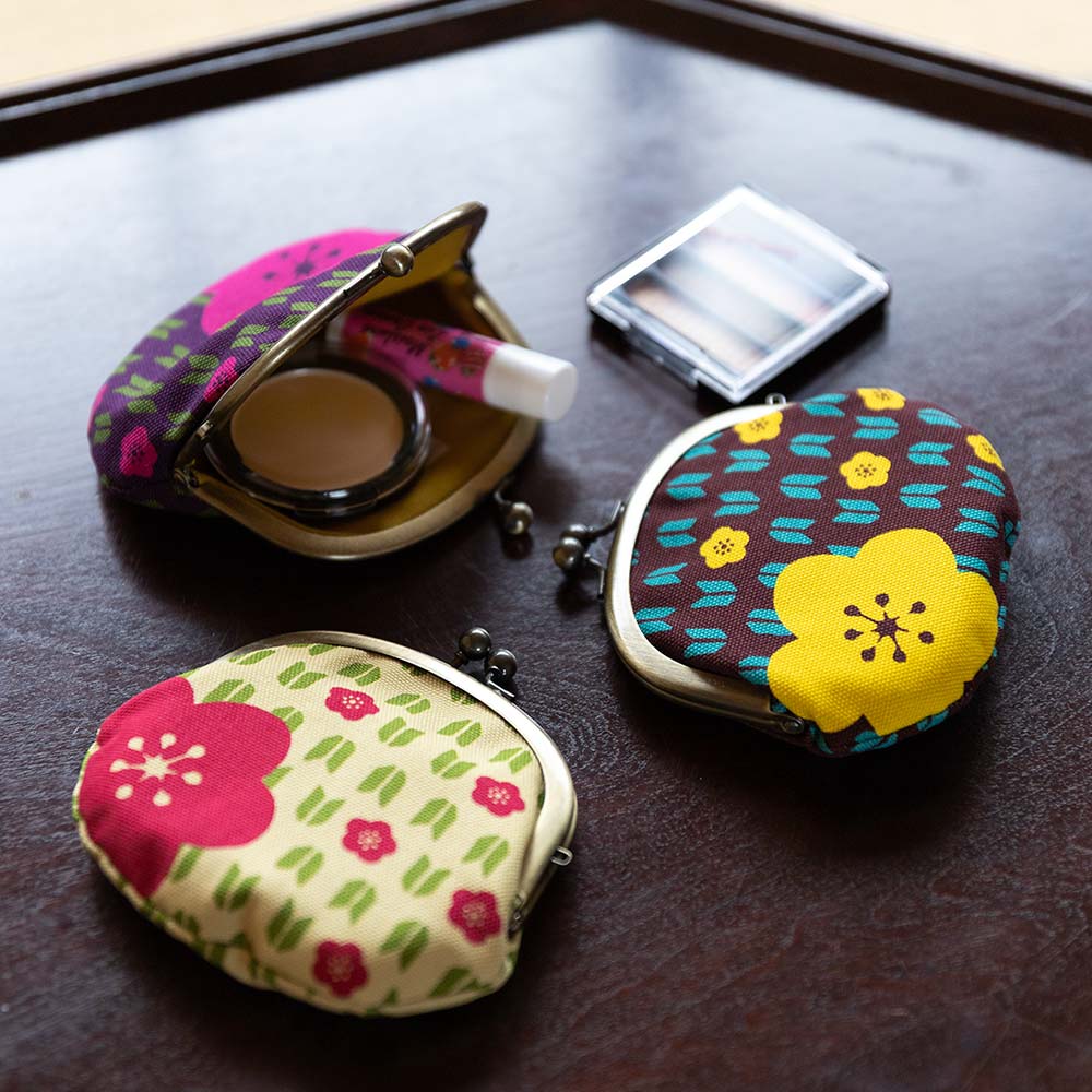 3.3寸丸がま口「矢絣梅」