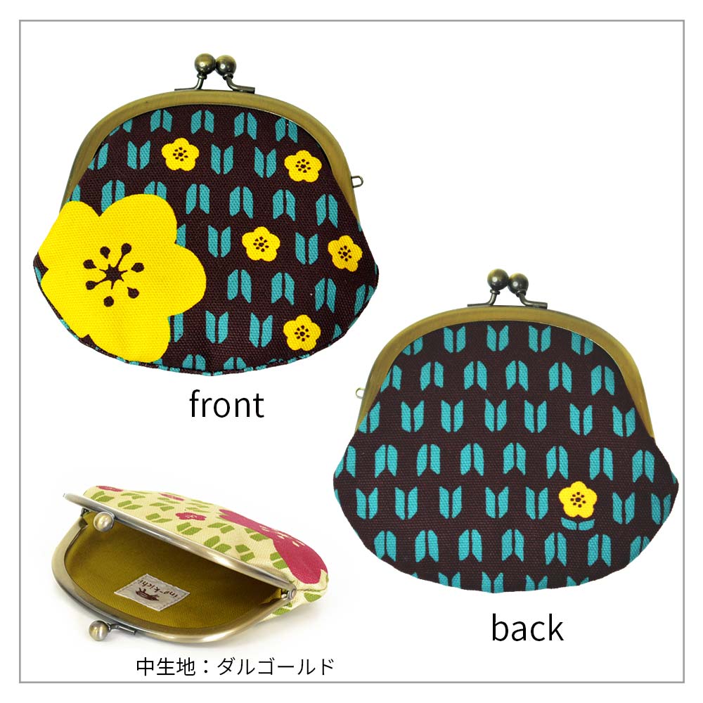 3.3寸丸がま口「矢絣梅」