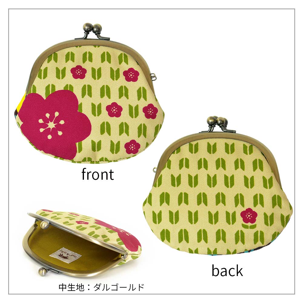 3.3寸丸がま口「矢絣梅」