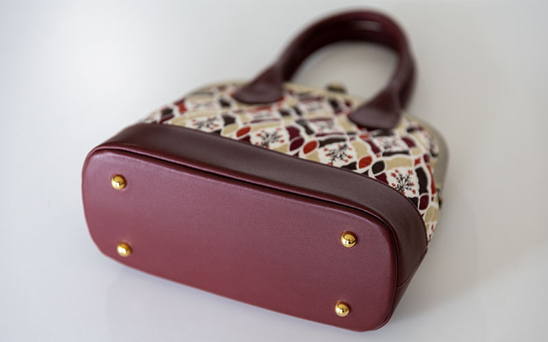 手捺染 シルク2wayがま口バッグ [ほしのぶーけ]