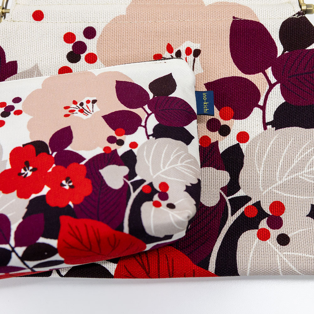 ファスナーポーチ「はなもゆ あずき」