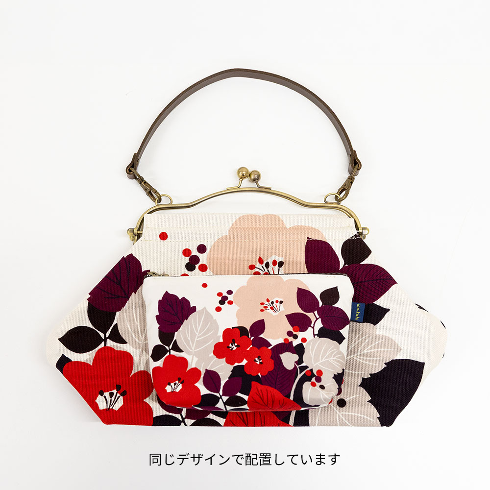 ファスナーポーチ「はなもゆ あずき」