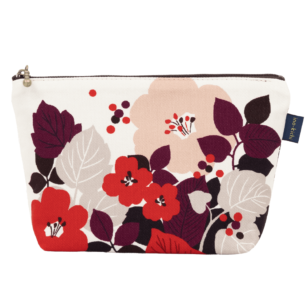 ファスナーポーチ「はなもゆ あずき」