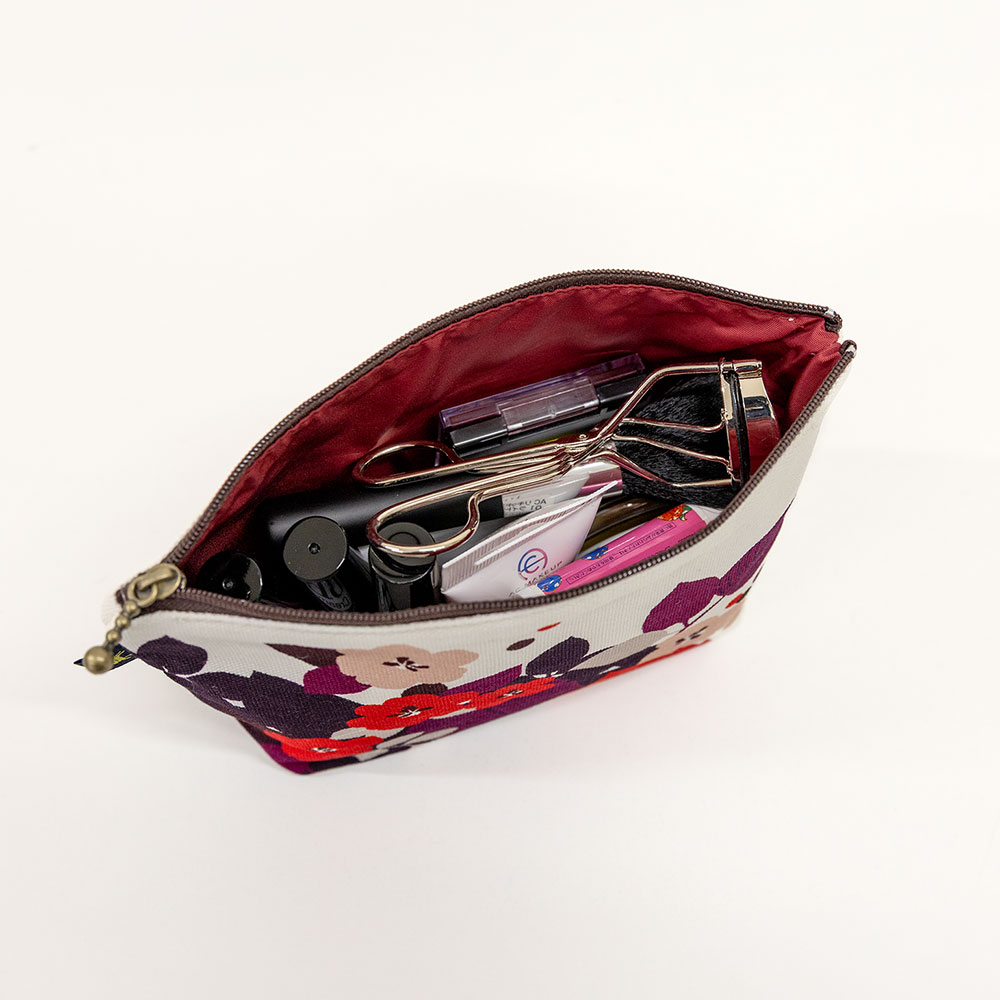 ファスナーポーチ「はなもゆ あずき」