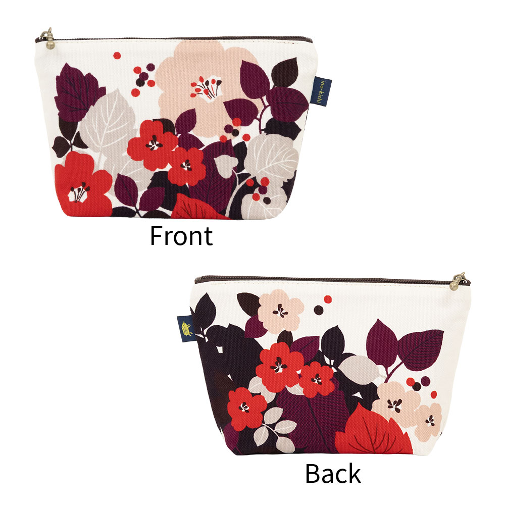 ファスナーポーチ「はなもゆ あずき」