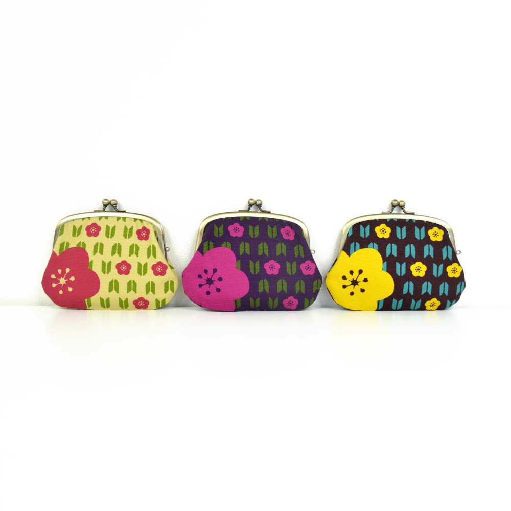 亥之吉 親子がま口 財布 矢絣梅