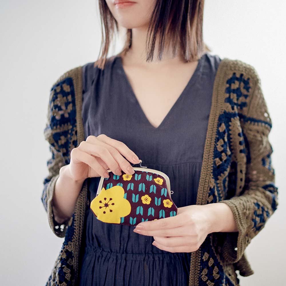 亥之吉 親子がま口 財布 矢絣梅