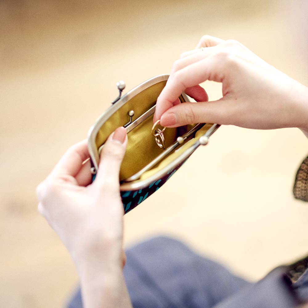 亥之吉 親子がま口 財布 矢絣梅