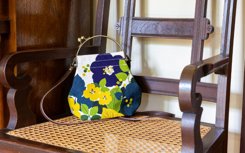 2wayがま口バッグ ベンリーがま口「はなもゆ」