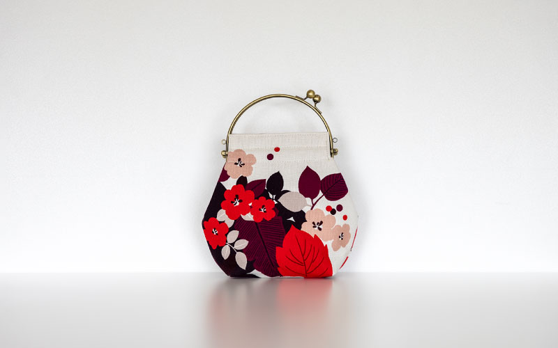 2wayがま口バッグ ベンリーがま口「はなもゆ」