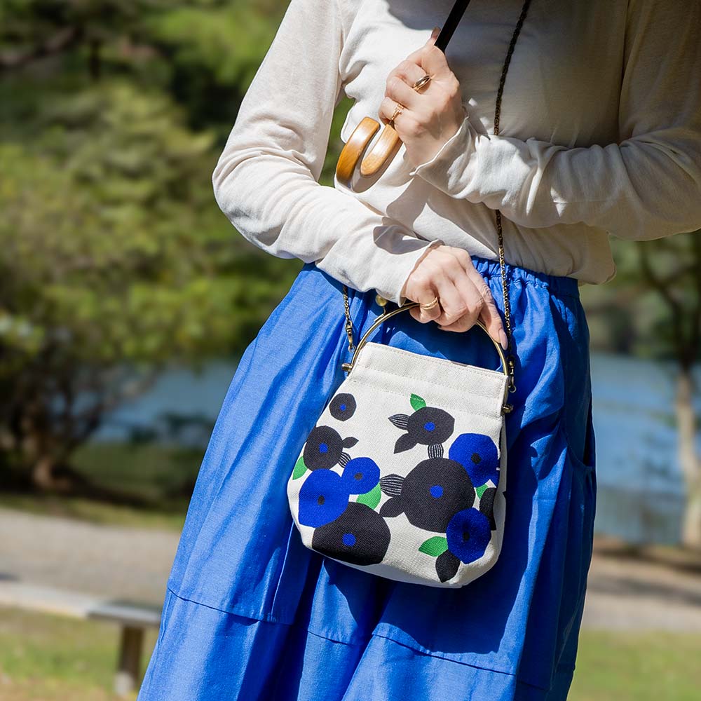 2wayがま口バッグ ベンリーがま口「たまつばき」