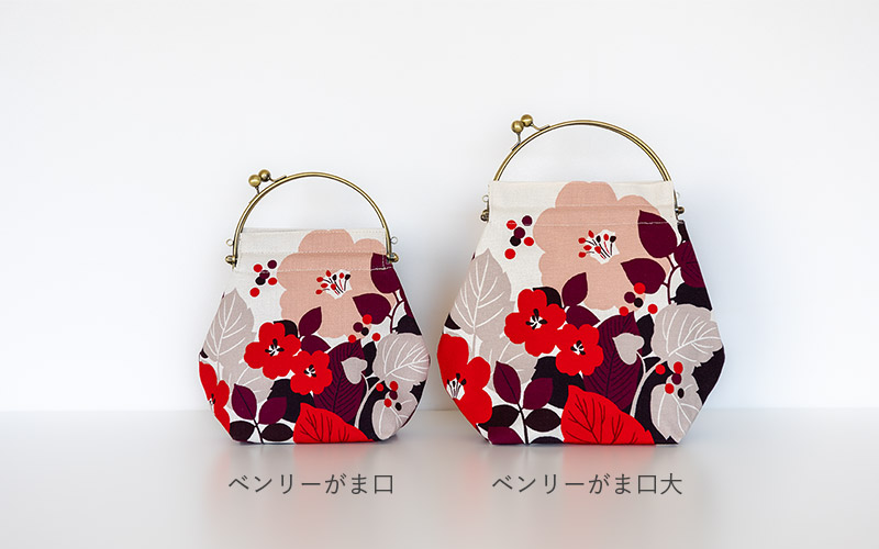 ベンリーがま口【大】「はなもゆ」｜亥之吉 by 京美染色株式会社