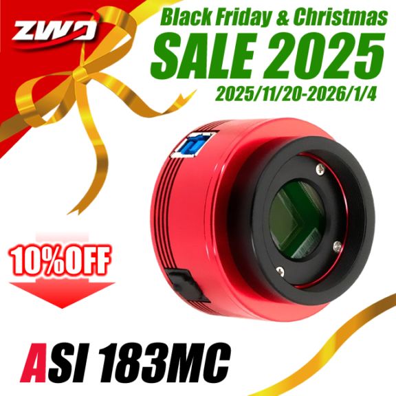 ZWO ASI 183MC（カラー/非冷却モデル）【ZWO・Black-Friday
