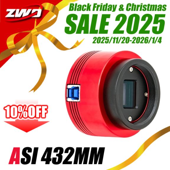 ZWO ASI 432MM（モノクロ/非冷却モデル）【ZWO・Black-Friday