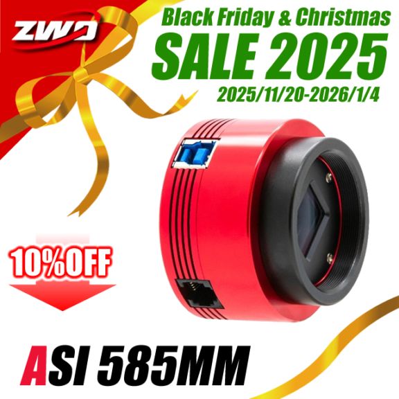 【3年保証】3,100円割引(定価45,900円)ZWO ASI 462MM ZWO ASI 585MM（モノクロ/非冷却モデル）【ZWO・Black-Friday
