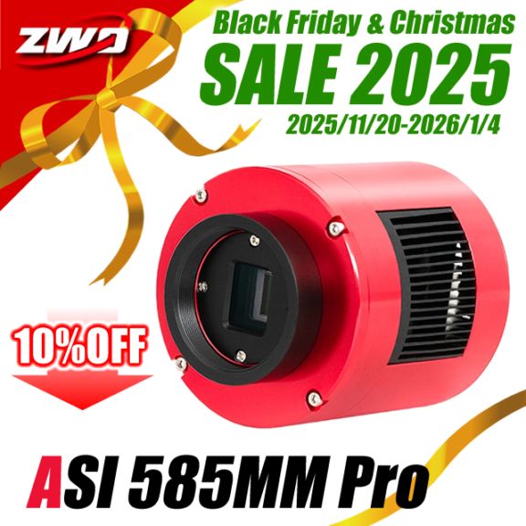 【3年保証】3,100円割引(定価45,900円)ZWO ASI 462MM ZWO ASI 585MM Pro（モノクロ/冷却モデル）【ZWO・Black-Friday